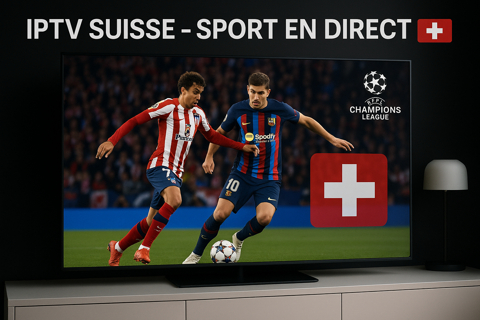 iptv suisse sport football champions league premier league 2025